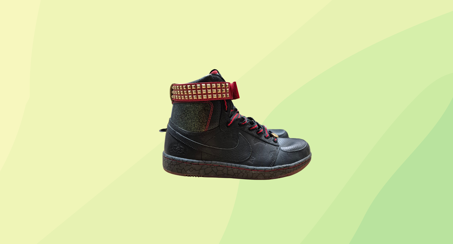 Nike Dynasty High "Mighty Crown" Sneakers - US 9 - Black/Red/Gold