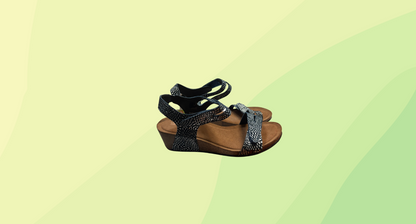 Silver Lining Collection Kimberley Sandal RRP $160 - Size 38 - Navy Print