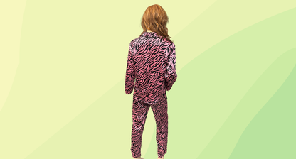 Victoria's Secret 2pc Satin Sleep Set - M - Pink Zebra