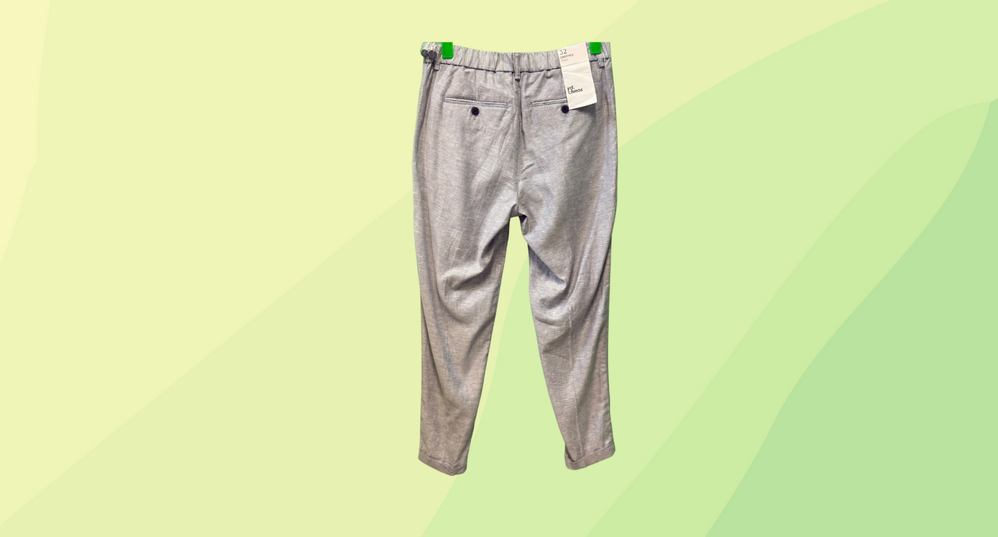YD Helya Linen Cropped Chino RRP $99.99 - Size 32 - Baby Blue