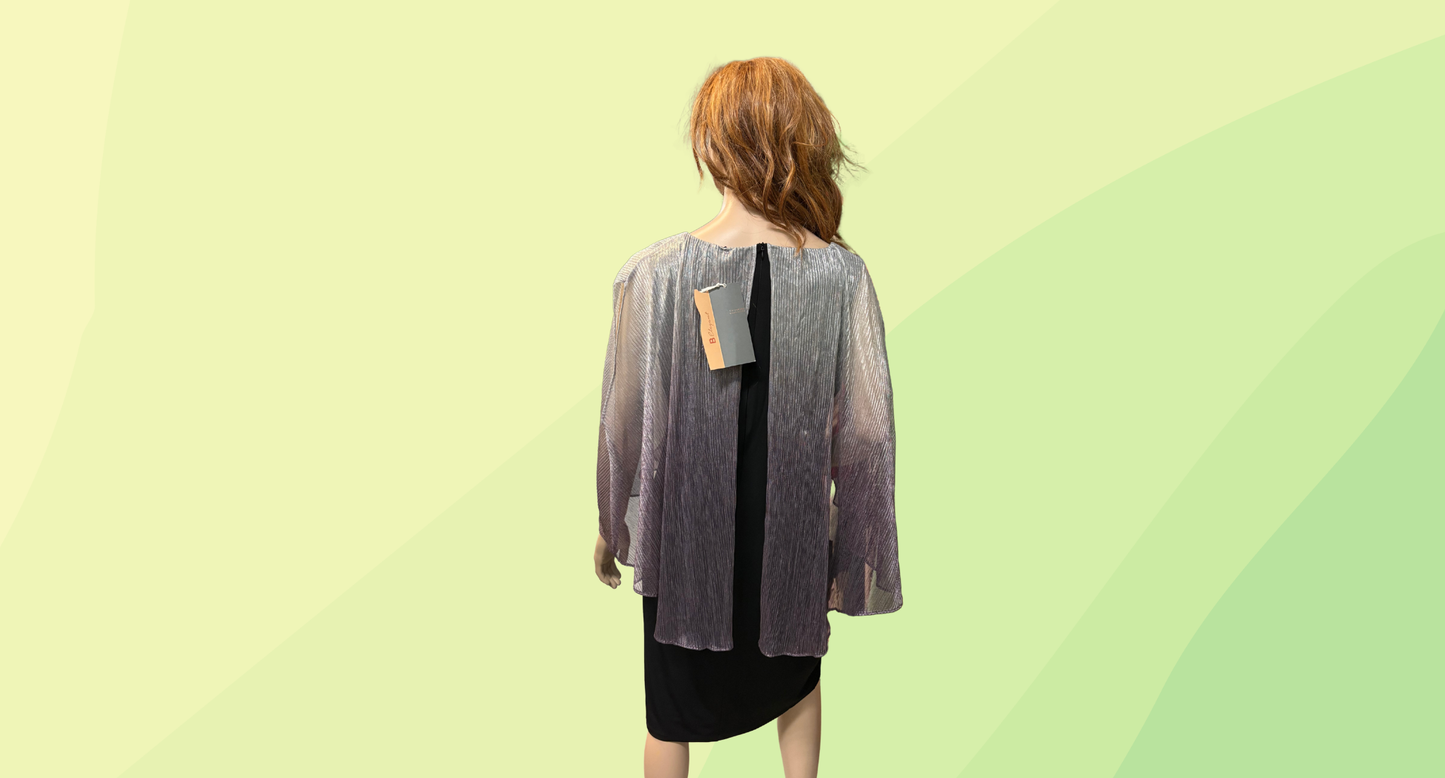 Liz Jordan Overlay Dress RRP $249.99 - Size 14 - Plum Perfect