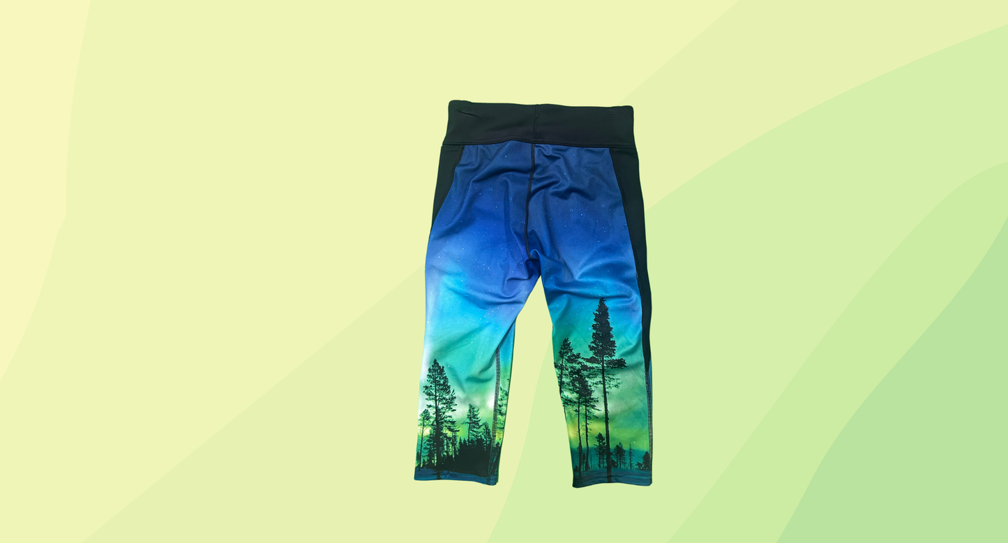 Black Milk Blue Aurora Sky Leggings - S - Blue/Green