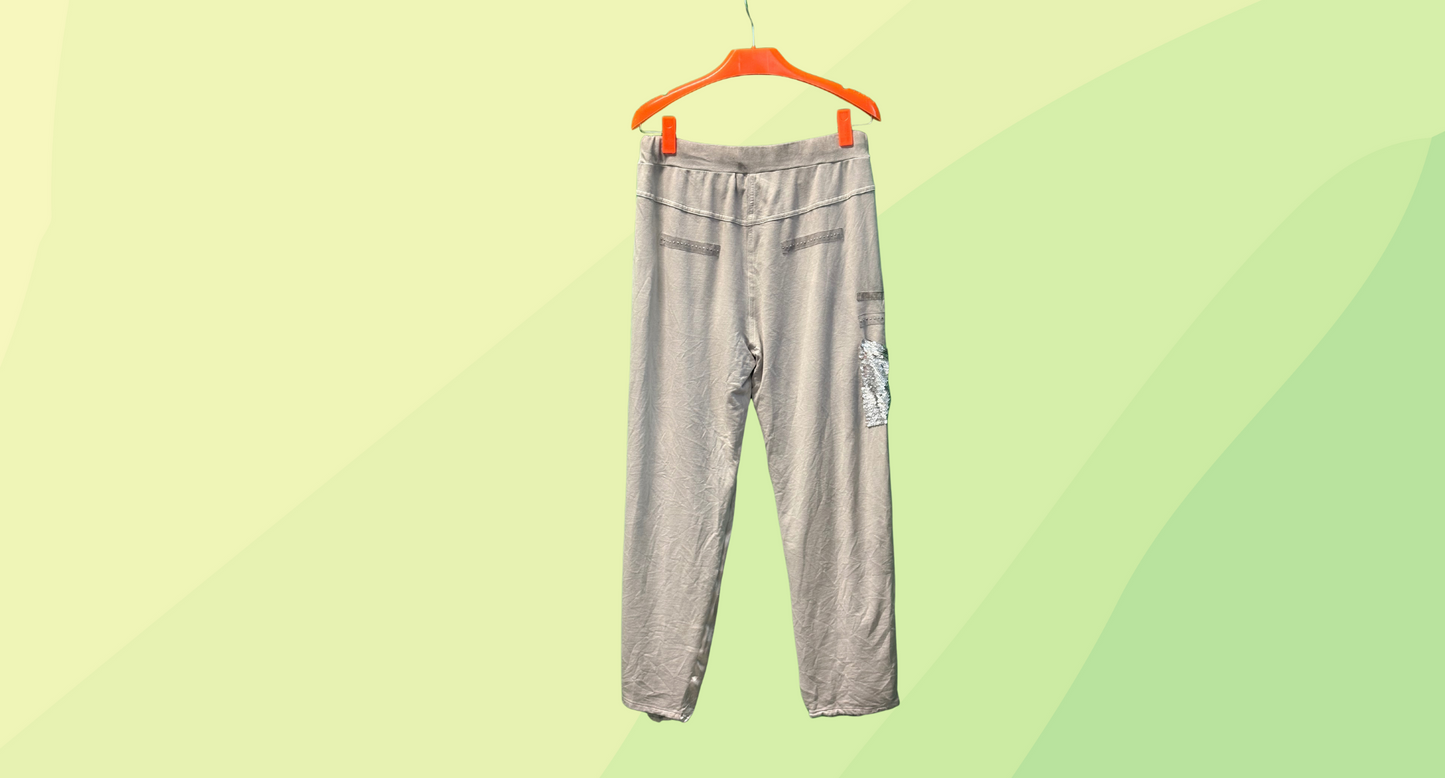 Threadz Print Pocket Cargo Pant RRP $129.95 - L - Silver