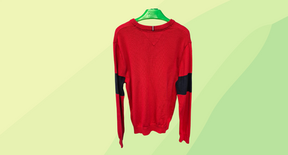 Tommy Hilfiger Mens Vasity Style Knit - M - Red