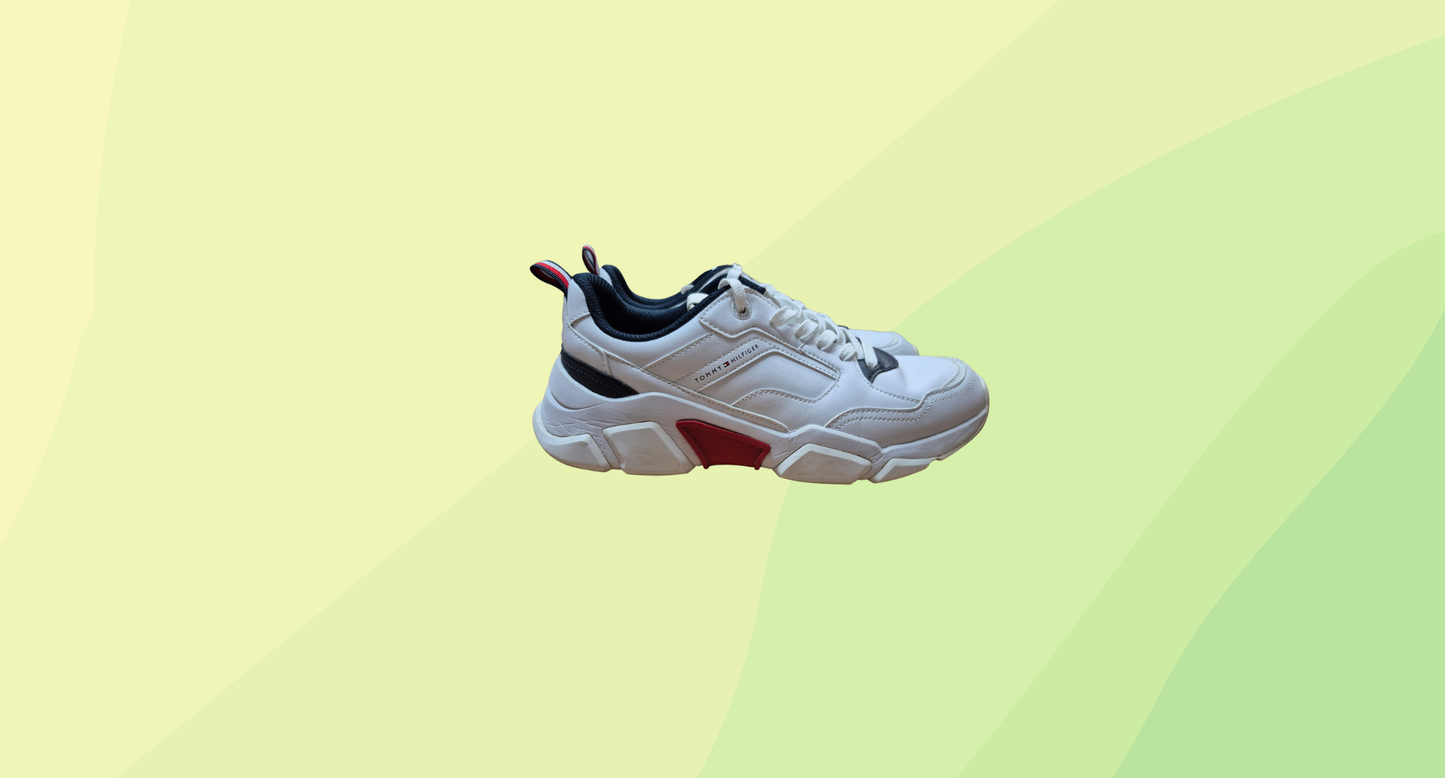 Tommy Hilfiger Chunky RWB Detail Sneaker - Size 9 - White