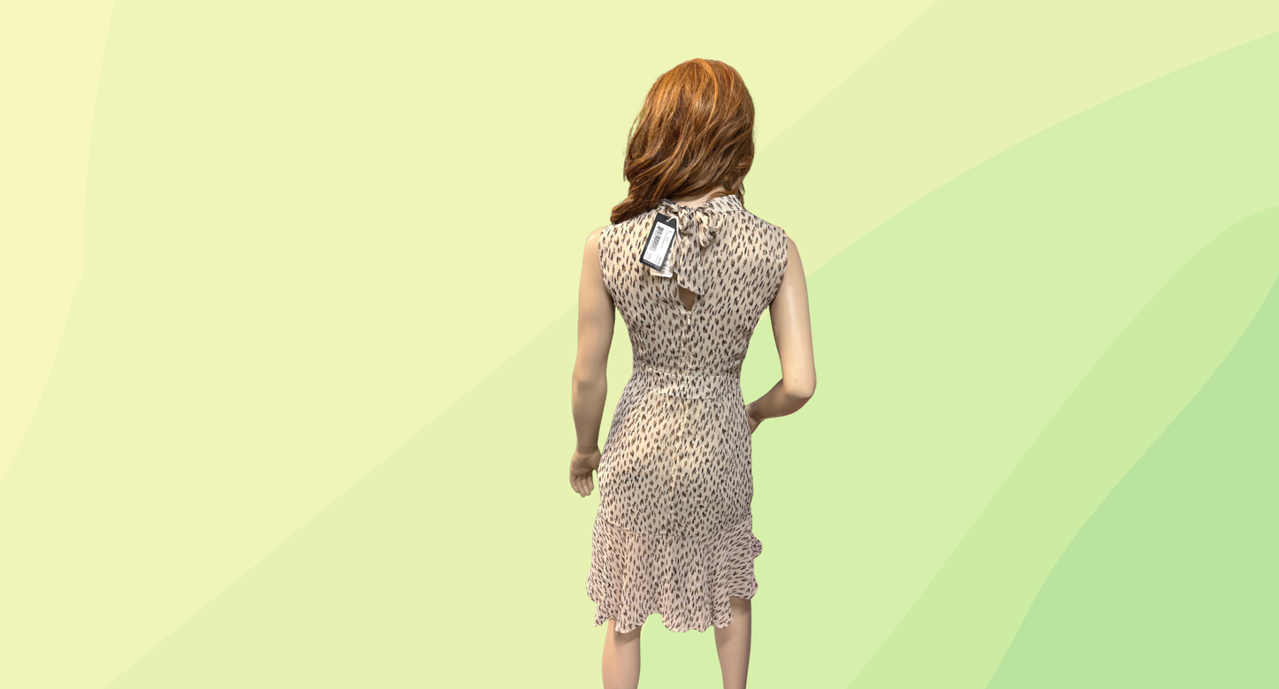 Forcast Lailah Sleeveless Dress RRP $99.99 - Size 8 - Beige