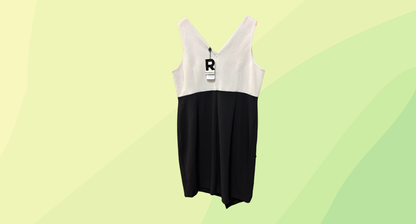 Rebel Wilson x Angel Asymmetric Dress RRP $149 - Size 18 - White/Black