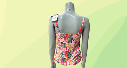 Panache Swim 2Pce Set -  Paradise Balconette Tankini Top & Bikini Bottom- 10/10E - Pink Tropical