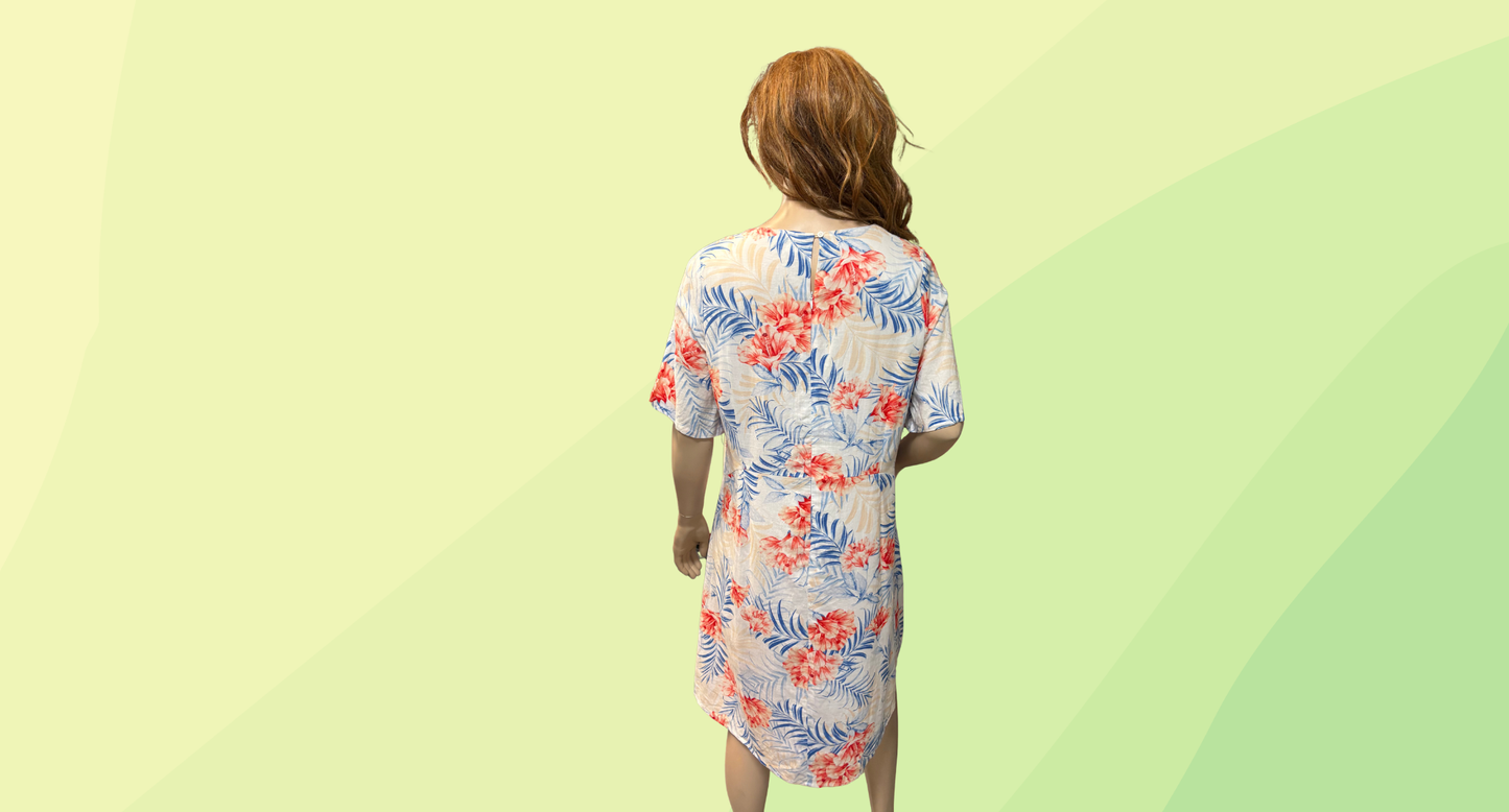 W Lane Border Print Dress RRP $129.99 - Size 14 - Floral