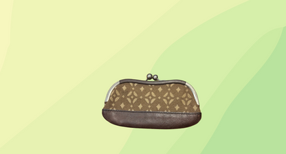 Fossil Fabric/Leather Purse - Brown