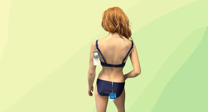 Panache Swim 2Pce Set - Oceana Plunge Bikini Top & Classic Pant - 10/10DD - Navy