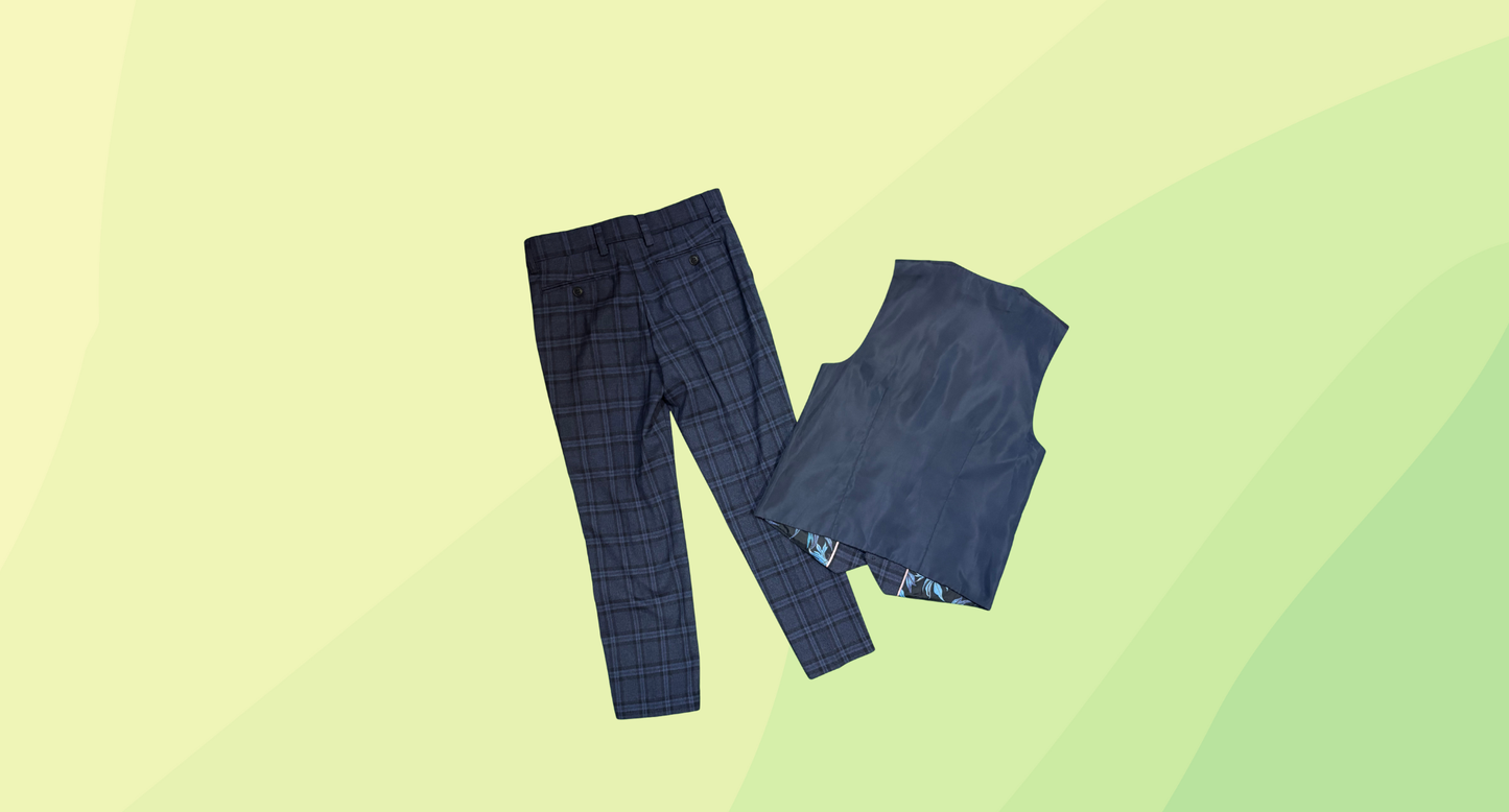 Next 2pc Vest & Trouser Set - Kids 9 - Navy