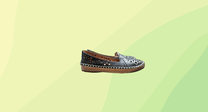 Diana Ferrari Leather Slip Ons - Size 37 - Black