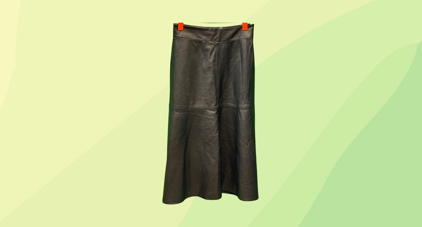 Witchery Leather Skirt - Size 8 - Black