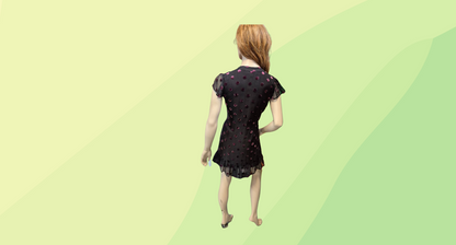 Alannah Hill Dress - Size 10 - Black/Purple Spot