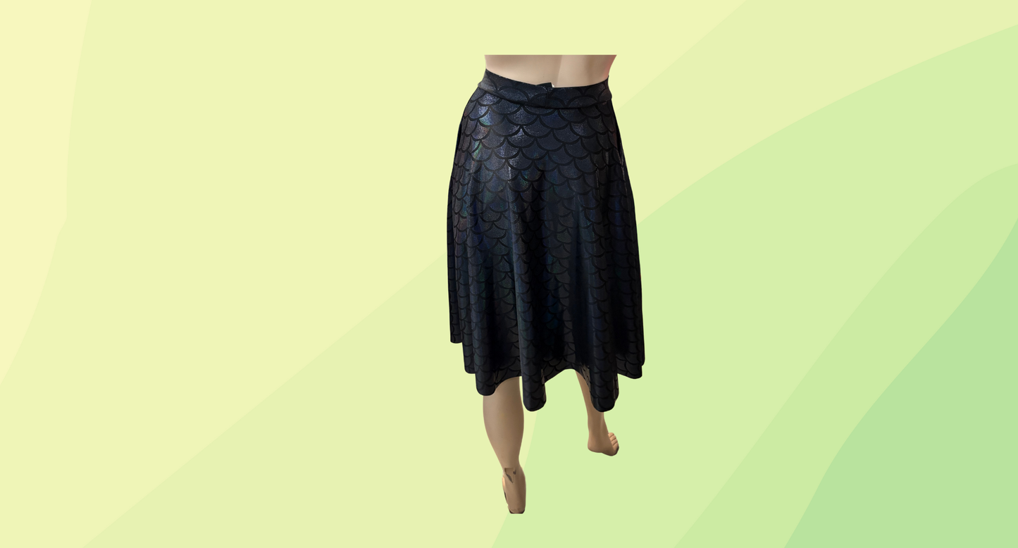 Black Milk Skater Skirt - XS - Mermaid Scales