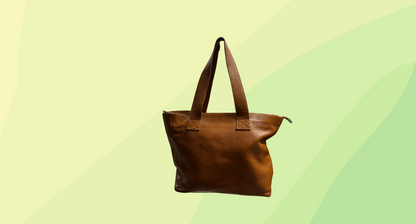Leather Shoulder Bag - Brown