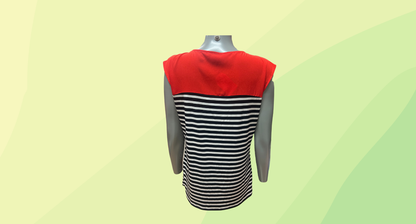 Calvin Klein Top - M - Red/Navy/White