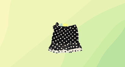 Bardot Junior Piper Ruffle Skirt RRP $54.99 - Kids 12 - Black/White Spot