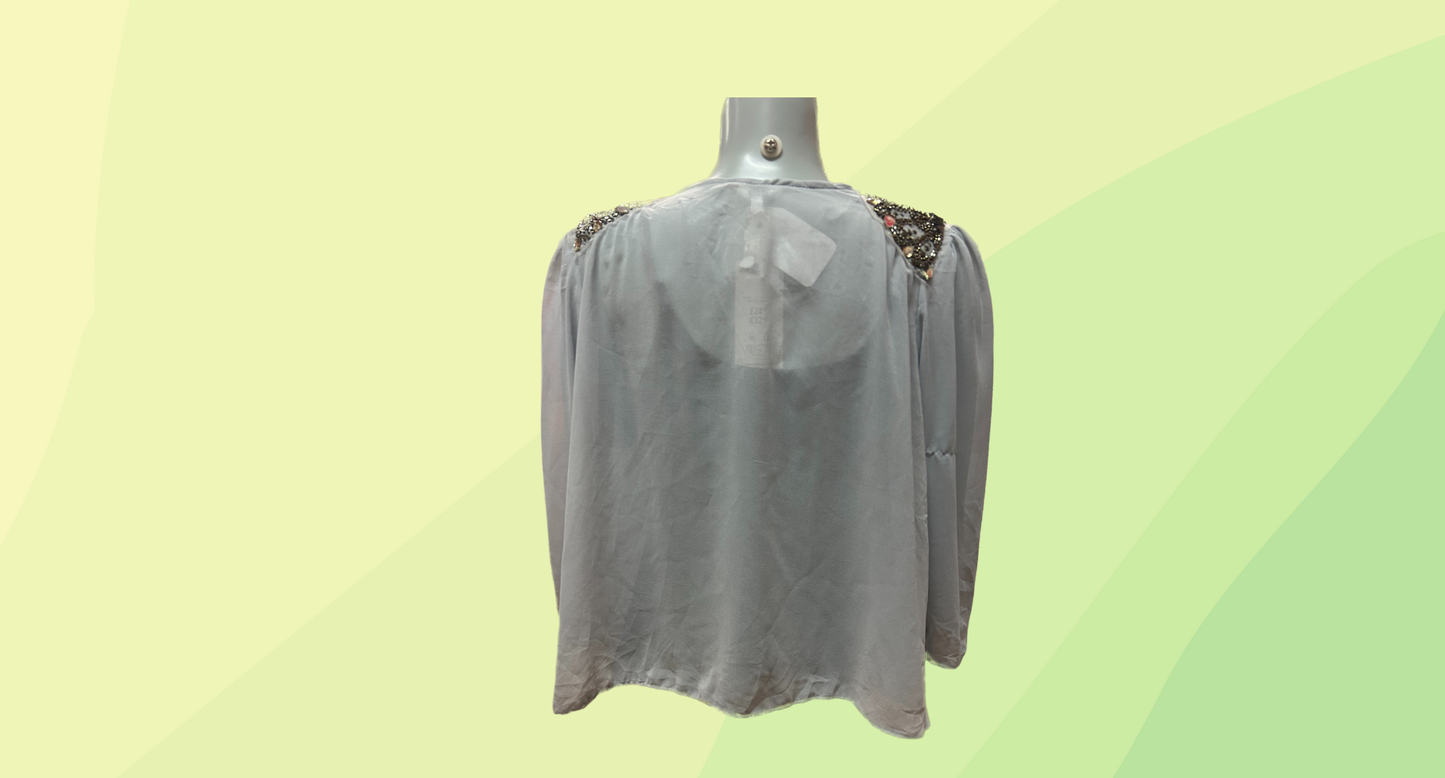 New Look Embellished Shoulder Bed Jacket RRP $58 - Size 18 - Grey