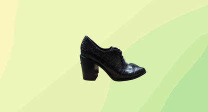Jo Mercer Dominique Croc-embossed Heels - Size 39 - Black