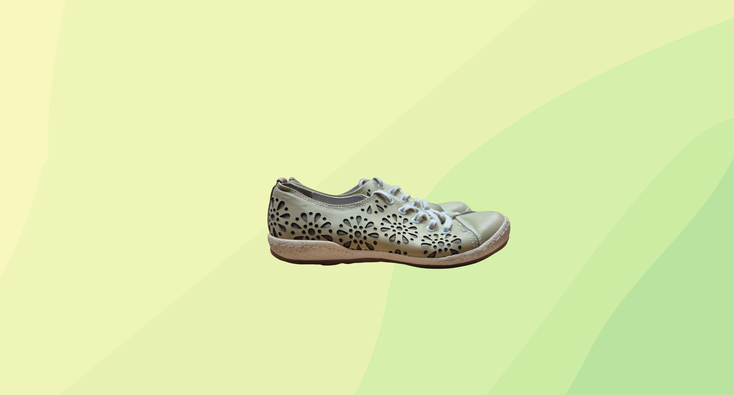 Josef Seibel Claire Leather Sneakers - Size 39 - Olive