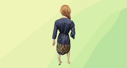 Gorman Denim Dress with Embroidered Hem - Size 10