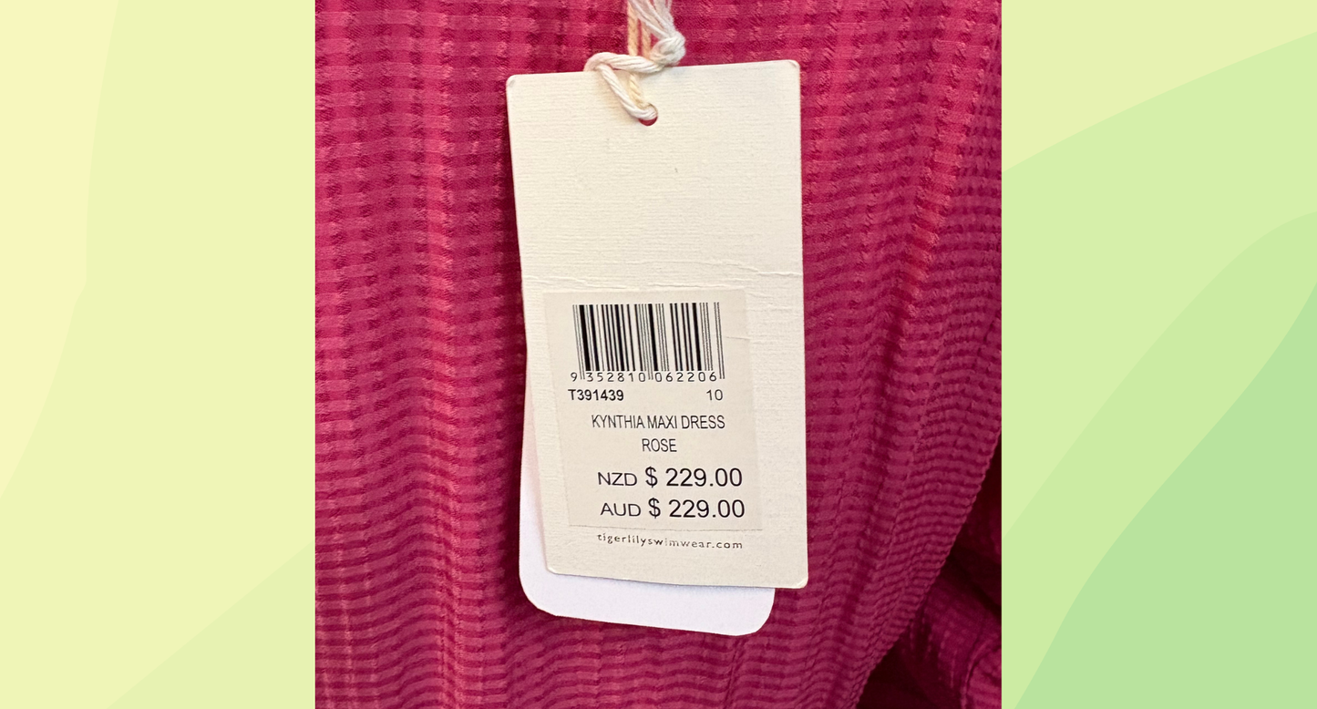 Tigerlily Kynthia Maxi Dress RRP $299 - Size 10 - Rose
