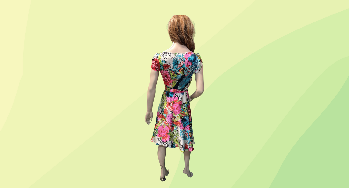 Sacha Drake Silk Wrap Dress - Size 12 - Floral