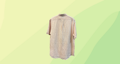 Industrie Mens The Tennyson Linen Shirt RRP $79.95 - L - Light Pink