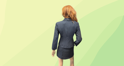 Johnny Dexter Vintage Blazer & Mini Skirt 2PC Set - Size 8 - Charcoal