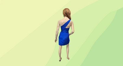 Zimmermann One Shoulder Silk Mini Dress - Size 2 - Electric Blue
