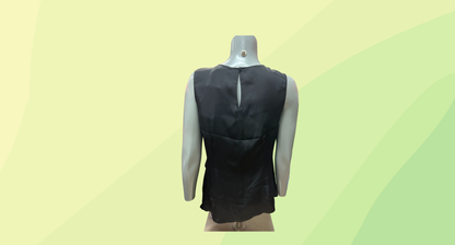 Portmans Linen Top RRP $69.95 - Size 12 - Black