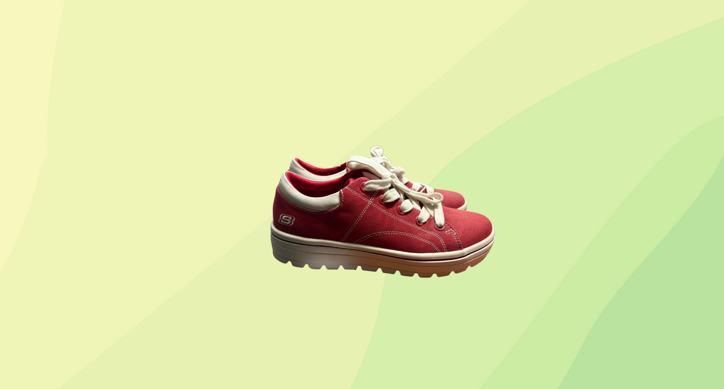 Skechers Memory Foam Runner - US 8 - Red
