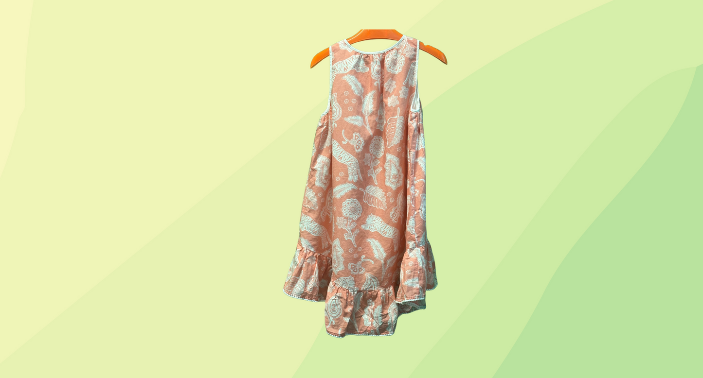 Country Road Girls Dress - Tigers - Kids 8 - Peach