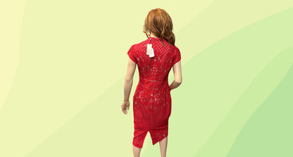 Lover Libra Midi Dress RRP $895 - Size 14 - Red