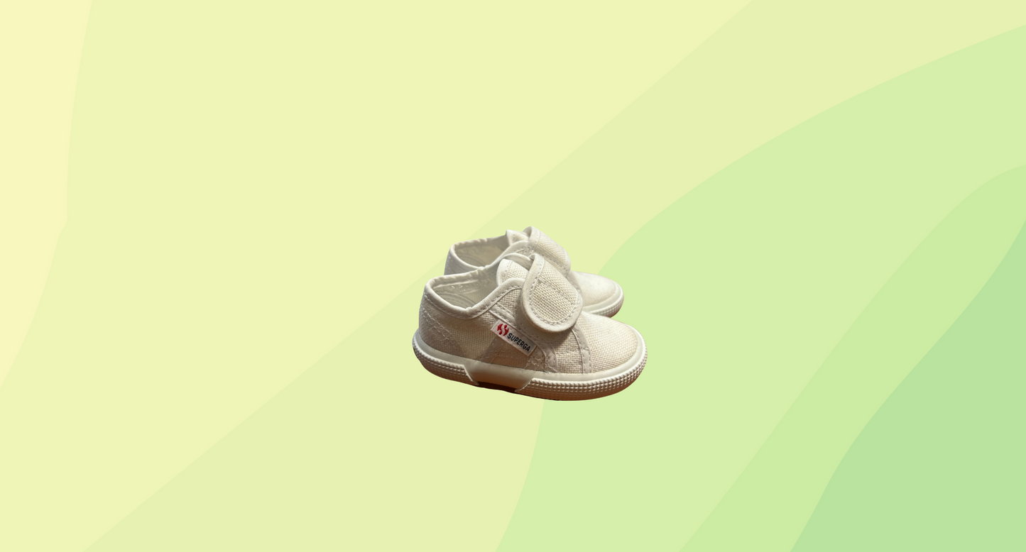 Superga Baby Shoes - Size Baby 5 - White