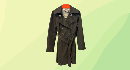Guess Trench Coat - Small - Black