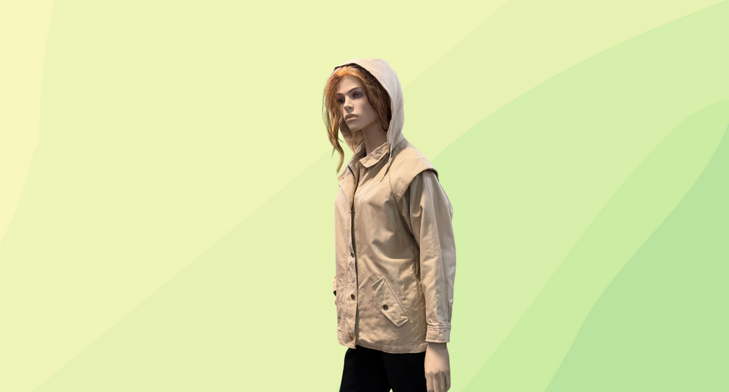 Sandro Jacket with gold hardware - Size 38 (M) - Beige