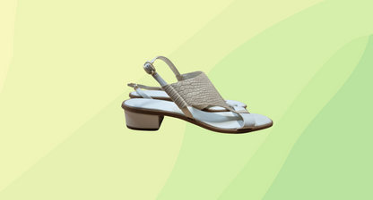 Charles & Keith Sandal - Size 39 - White/Beige