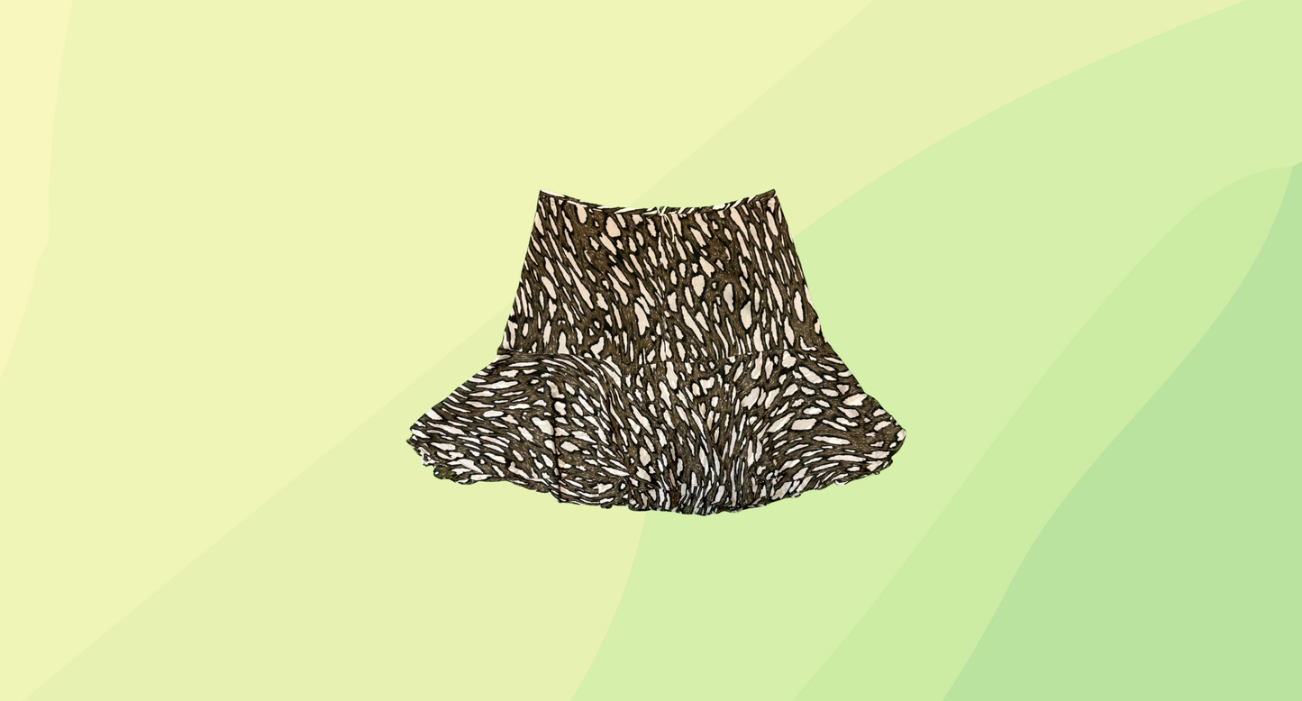 Sass & Bide Dream Bird Skirt - Size 10 - Khaki/Multi