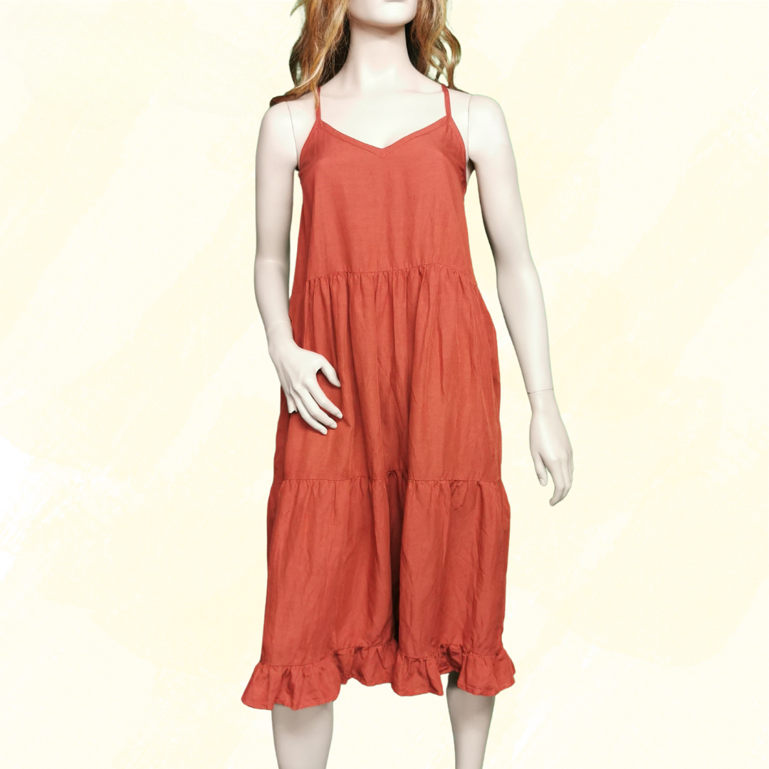 Auguste Mariah Medi Dress - Size S - Rust