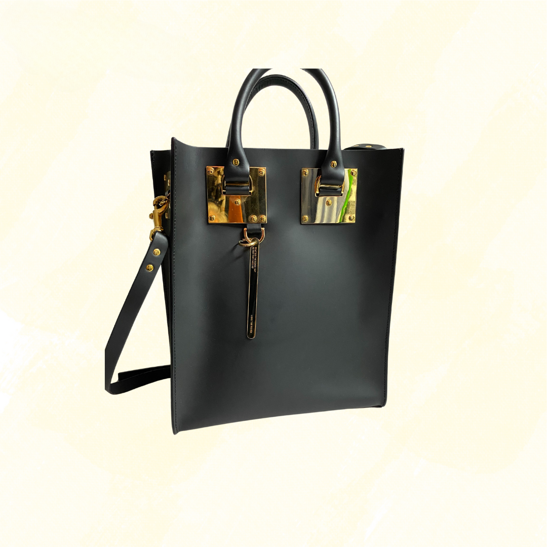 Sophie Hulme Albion Leather Tote - Not Authenticated - Black