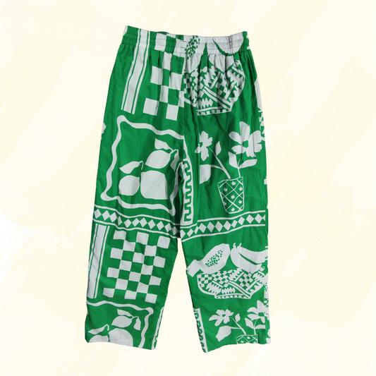 Sabo Alani Pants - XS - Green and White