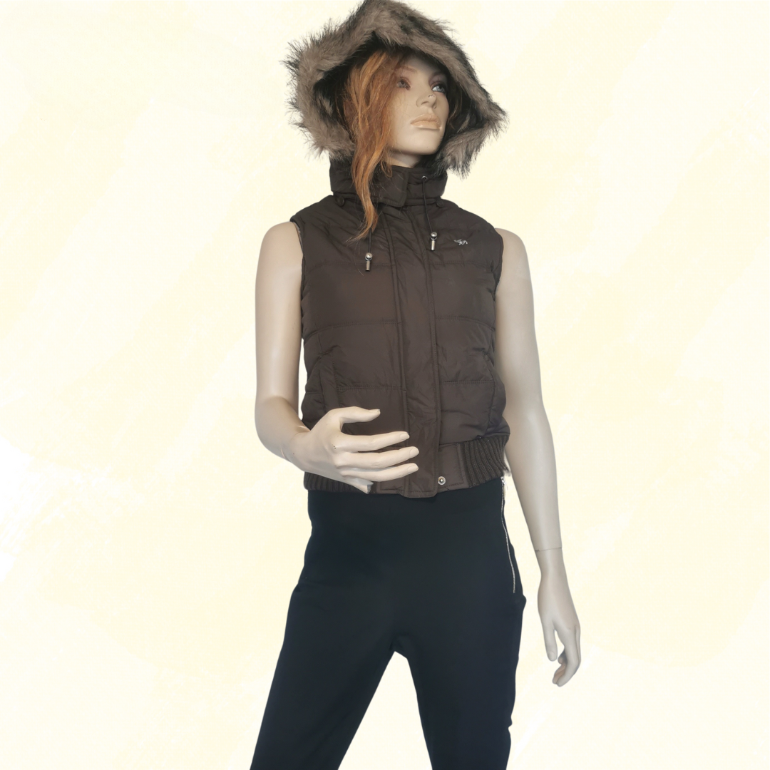 Abercrombie & Fitch Ladies Vest RRP $118 - M - Brown