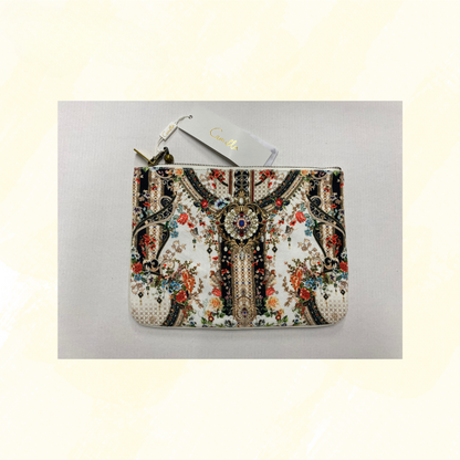 Camilla Shakespeares Garden Small Canvas Clutch RRP $99 - Multi colour