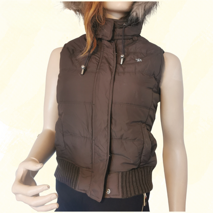 Abercrombie & Fitch Ladies Vest RRP $118 - M - Brown