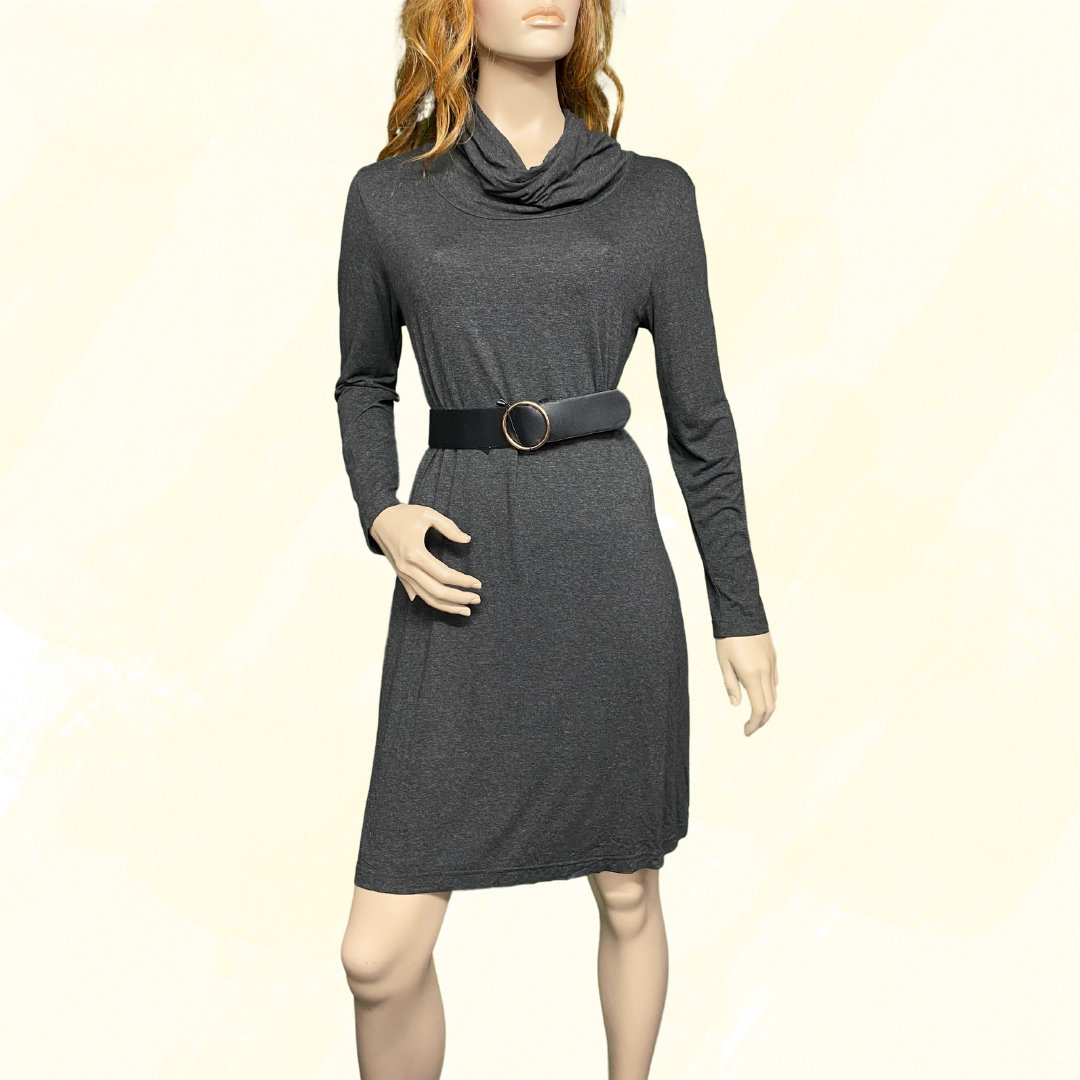 Veducci T-Shirt Dress, long sleeve - Gray - 12