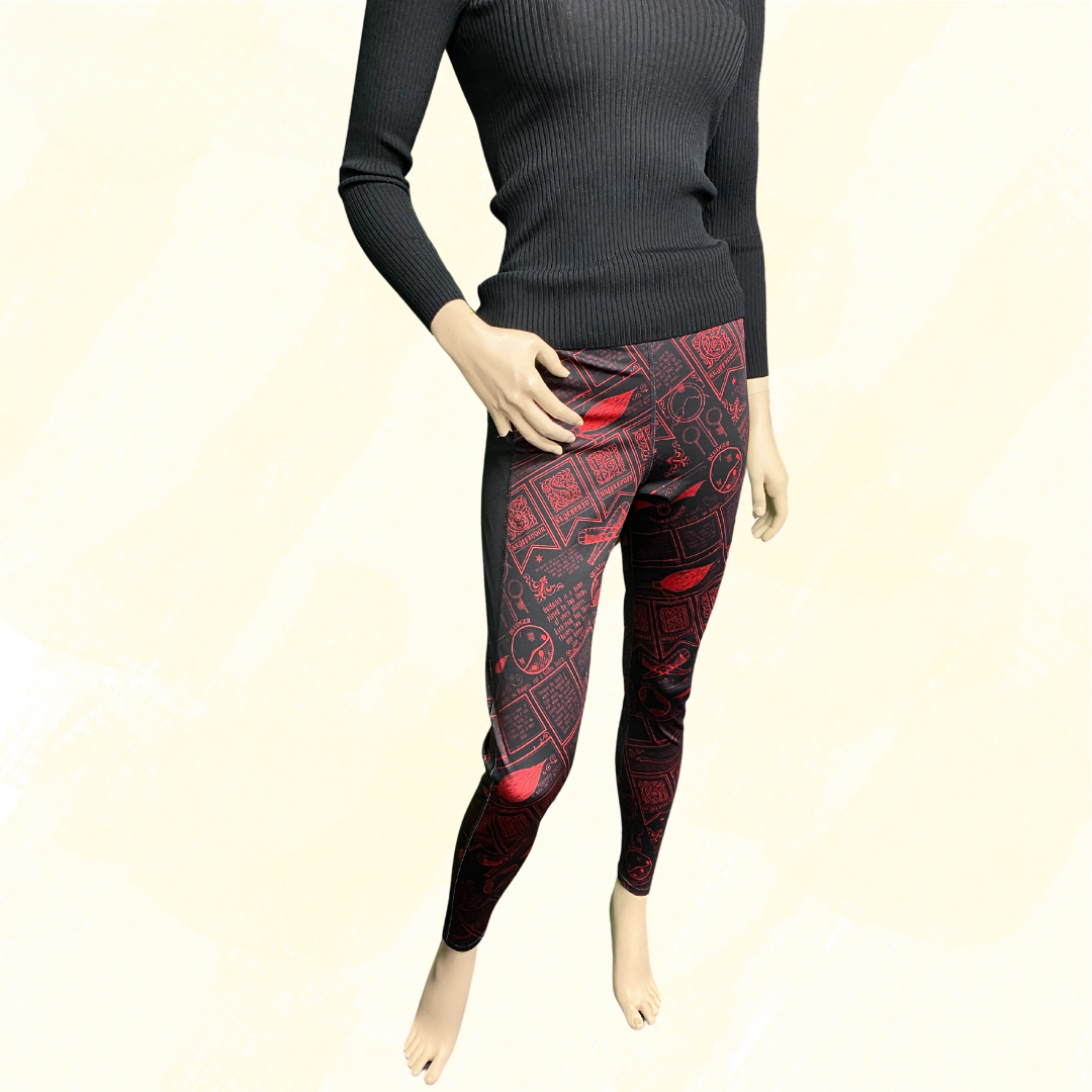 Black Milk Gryffindor HP Leggings with pocket - Red/Black - L