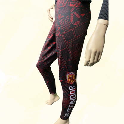 Black Milk Gryffindor HP Leggings with pocket - Red/Black - L